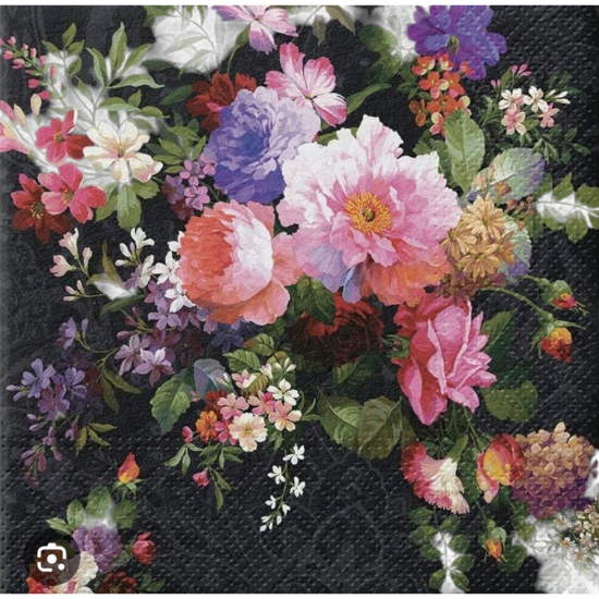 Servetten kleurrijke bloemen 