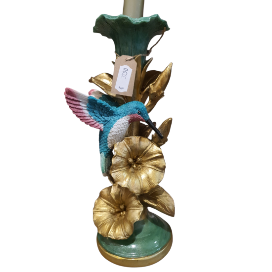 Bloem kandelaar met vogel