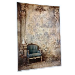 Reispapier Blauwe Fauteuil A4