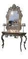 Rococo sidetable met spiegel 