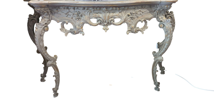 Rococo sidetable met spiegel 