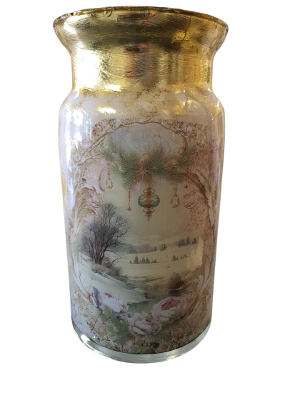 Glazen sierpot decoratief