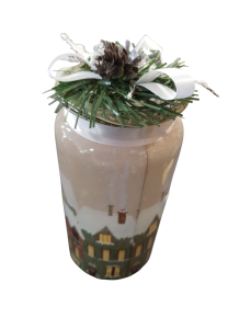 Kerst Voorraadpot met huisjes