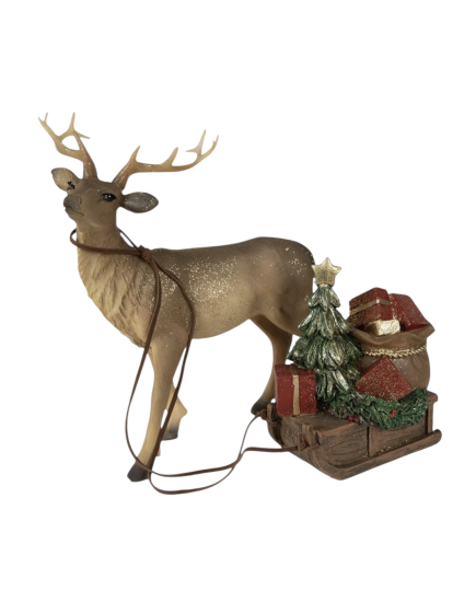 Clayre & Eef Beeld Hert met slee