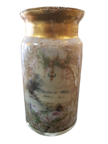 Glazen Sierpot voor kersttakken