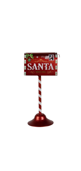 Clayre & Eef Kerstdecoratie Brievenbus  Rood Metaal