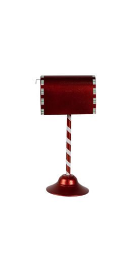 Clayre & Eef Kerstdecoratie Brievenbus  Rood Metaal
