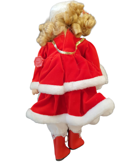 Kerstpop meisje rood
