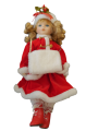 Kerstpop meisje rood