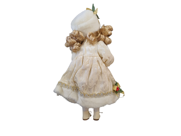 Kerstpop meisje champagne kleur