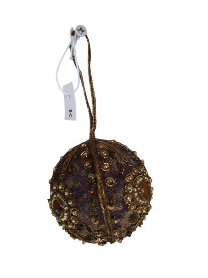 Luxe kerstbal stof met Blingbling