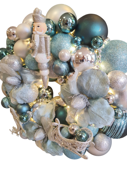 Kerstkrans luxe met verlichting