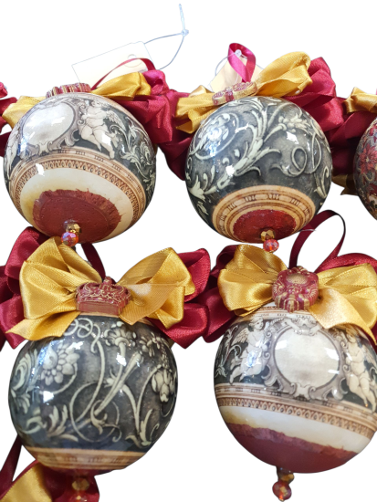 Luxe kerstballen handgemaakt 