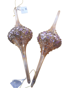 Glazen kerstboom piek