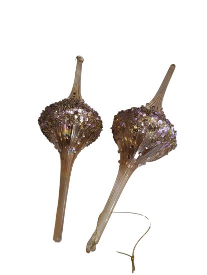 Glazen kerstboom piek