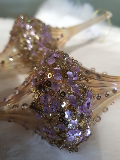 Glazen kerstboom piek