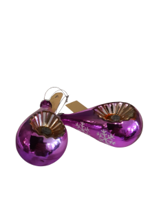 Kersthang pegel paars blingbling