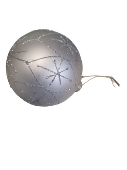 Kerstbal zilverkleurige