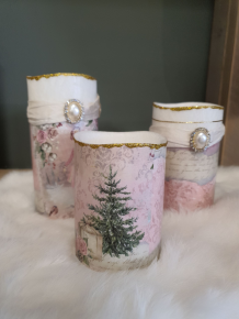Kerstdecoratie set Ledkaarsen 3 stuks