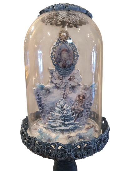 Kerststolp 3D Antieke Blauwe