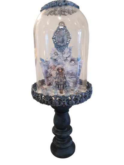 Kerststolp 3D Antieke Blauwe