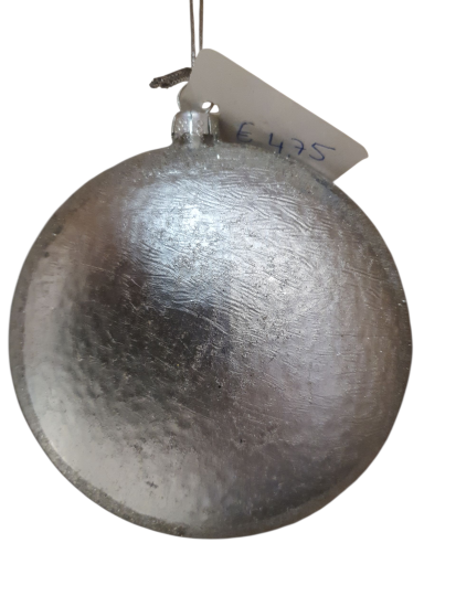 Kerstbal plat model 10x10 cm