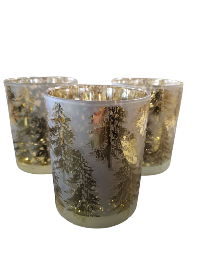 Theelicht Goudkleurig Clayre & Eef kerst 10x12 cm