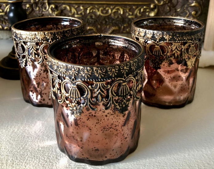 Theelichthouder PTMD 11x14 cm