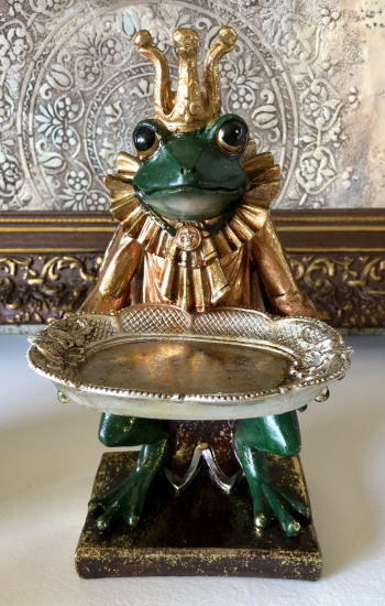 Decoratie Beeld Kikker 16x15x28 cm Groen