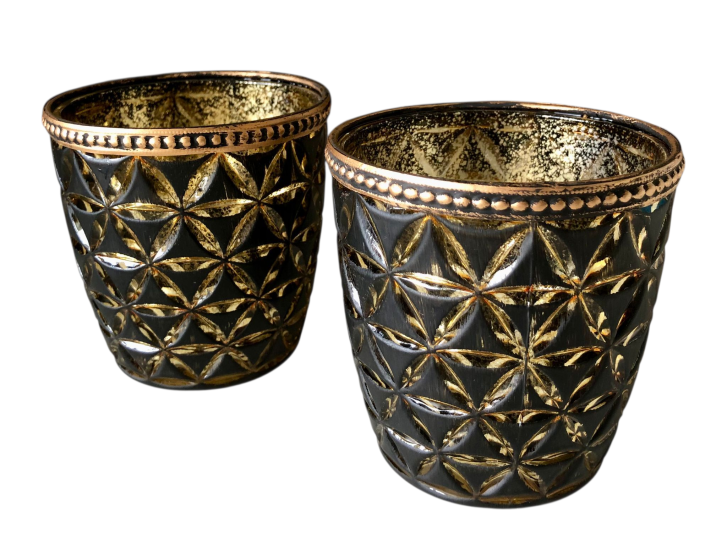 Set Theelichtjes  goud zwart
