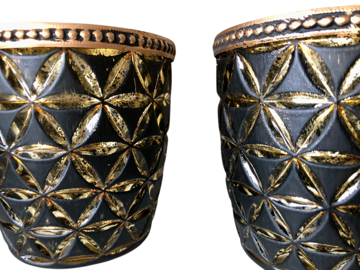 Set Theelichtjes  goud zwart