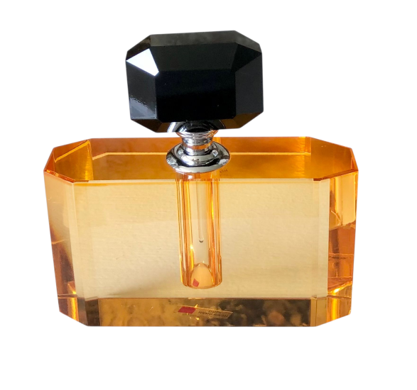 5 Delige crystal Orange Black  glass set colmore