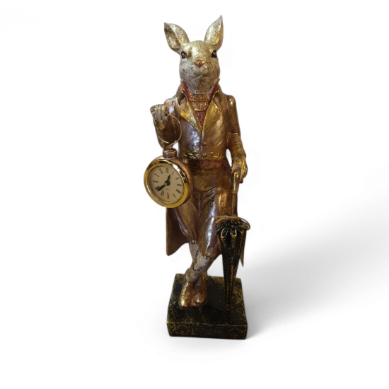 Konijn man Met klokje