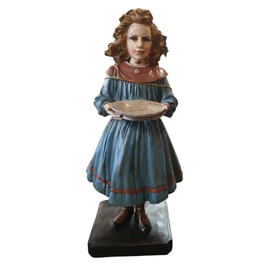 Clayre & Eef – Decoratief beeld vrouw – blauw/beige