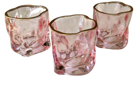 Set van 3 licht roze theelichtjes