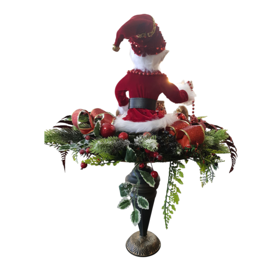 Prachtige kerst elf op voetstuk