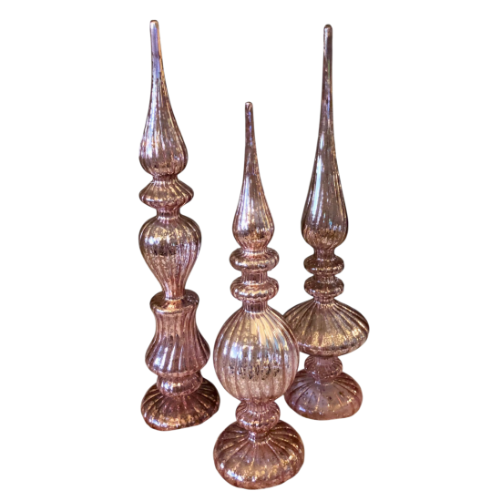 Set van 3 led pieken roze