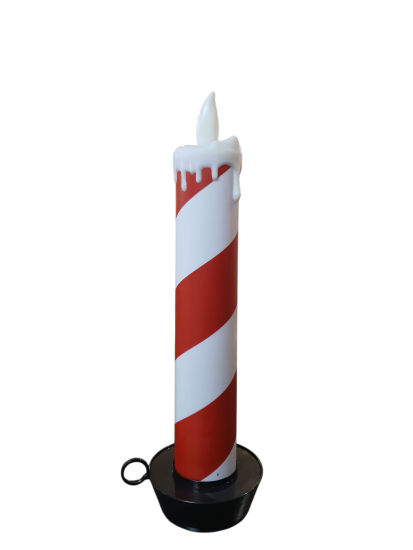 Ledkaars kerst rood wit