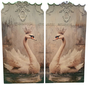 Set Brocante Wandpanelen met Zwanen