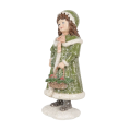 Clayre &Eef  Beeldje meisje groen