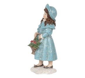 Clayre &Eef  Beeld Meisje blauw