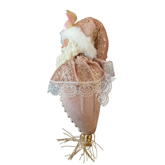 Decoratie hanger kerstman roze