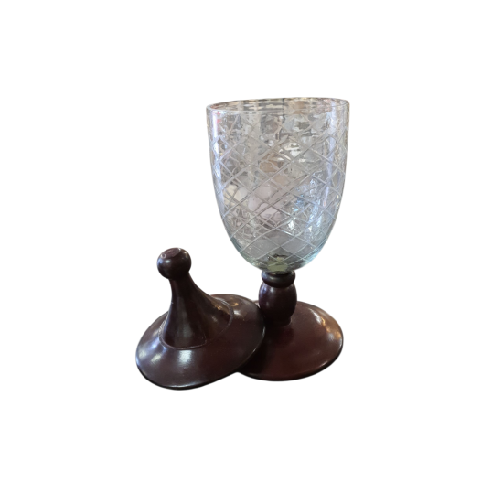 Glazen stolp voorraadpot