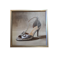 Decoratie lijst met damesschoen