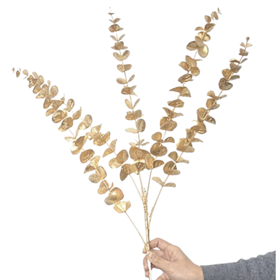 gouden eucalyptus stengels kunstbloem