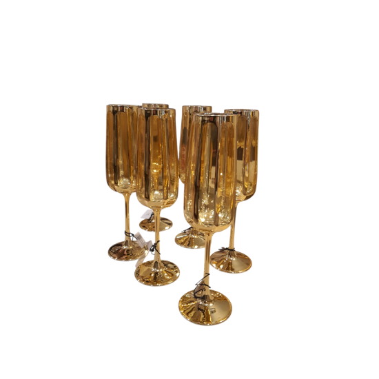 6 Luxe Champagne Glazen