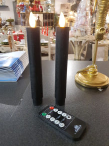 Set Zwarte ledkaarsen