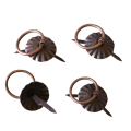 4 stuks metalen ring koperkleurig