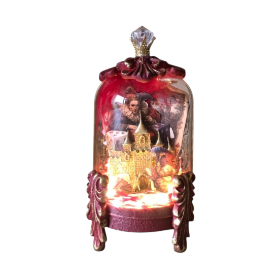 Glazen stolpje met kurk voet