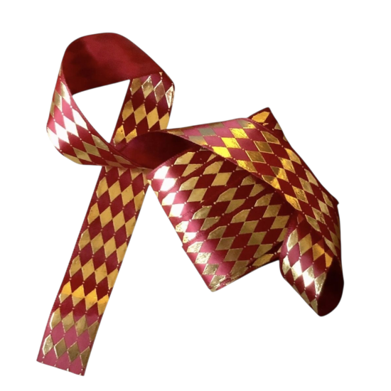 Zijde lint bordeaux rood goud